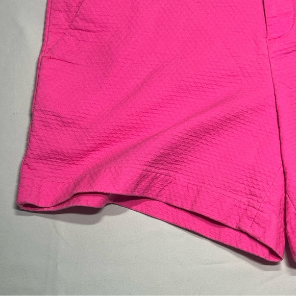 Lilly Pulitzer Seersucker Neon Textured Summer Pink  Callahan Shorts Size 12 - Picture 2 of 9
